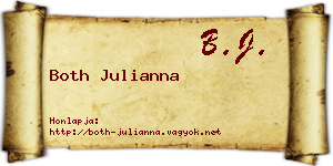 Both Julianna névjegykártya